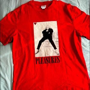 GUESS x PLEASURES Red Drew Barrymore Graphic T-Shirt